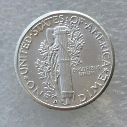90% Silver US 1921D Mercury Dime Copy Coin