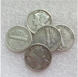 90% Silver US 1921D Mercury Dime Copy Coin