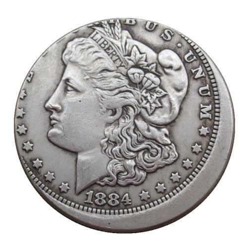 90% Silver US 1884-O Off-Center Morgan Dollar Silver Copy Coin