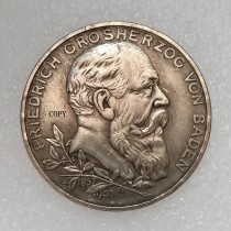 DE(56) Germany 5 Mark Frederick I 1902 Silver Plated Copy Coins DE(56) Germany 5 Mark Frederick I 1902 Silver Plated Copy Coins