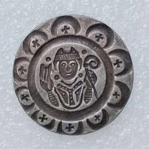 DE(68) Germany Denier Bracteate Udalschalk of Eschenlohe 1184-1202 Silver Plated Copy Coins