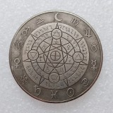 HB(299) US Morgan Silver Plated Dollar Coast Guardskull Zombie Skeleton Copy Coin