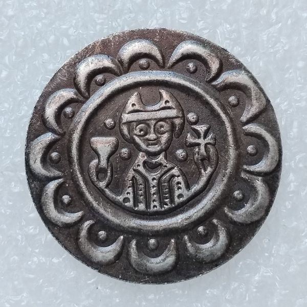 DE(70) Germany Denier Bracteate Udalschak of Eschenlohe 1184-1202 Silver Plated Copy Coins