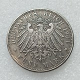 Germany 5 Mark 1904-1906 Silver Plated Copy Coins