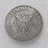 DE(65) Germany 5 Reichsmark Liberation of Rhineland 1930 Silver Plated Copy Coins