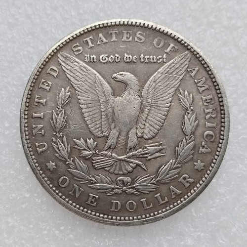 HB(299) US Morgan Silver Plated Dollar Coast Guardskull Zombie Skeleton Copy Coin