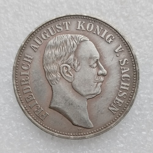 Germany 5 Mark Frederick August III 1907-1914 Silver Plated Copy Coins