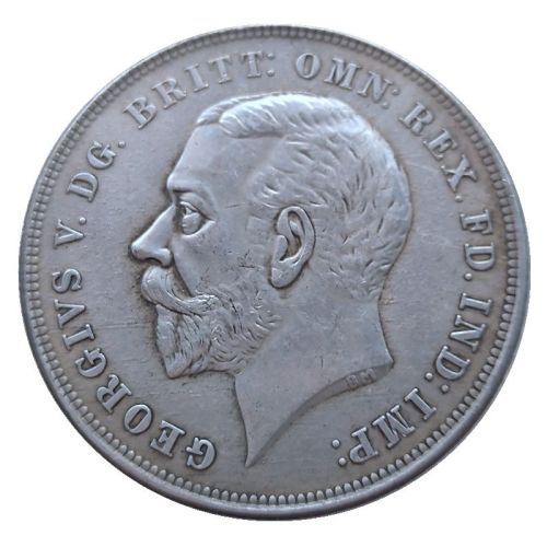 UF43 Great Britain 1 Crown George V 1935 Silver Jubilee Silver Plated Copy Coin