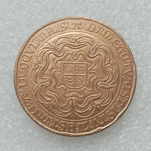 UF46 Great Britain 1 Sovereign Henry VII Gold Plated Copy Coin 36mm