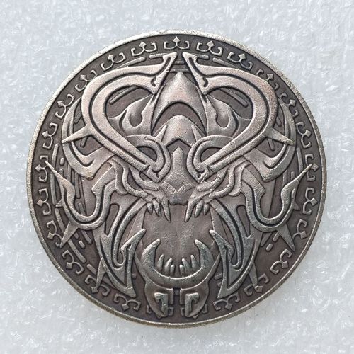 HB(311) US Morgan Silver Plated Dollar Seven Deadly Sins Zombie Skeleton Copy Coin