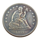 90% Silver US  Seated Liberty Quarter Dollar Copy Coin