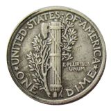 90% Silver US 1941/2 P/D Mercury Dime Copy Coin