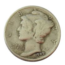 90% Silver US 1941/2 P/D Mercury Dime Copy Coin