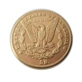 Copy USA Fantasy Morgan Five Dollars 1888 Commemorative Gold Plated Beautiful Coins Diameter 22MM