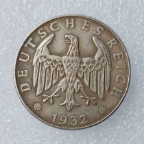 German 3 Reichsmark 1932 ADFGJ Silver Plated Copy Coin German 3 Reichsmark 1932 ADFGJ Silver Plated Copy Coin