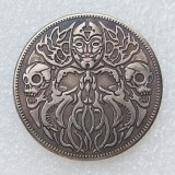 HB(317) US Morgan Silver Plated Dollar The Book of Death Zombie Skeleton Copy Coin
