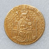 UF48 Great Britain 1 Sovereign Henry VII 1492 Gold Plated Copy Coin 40.5mm