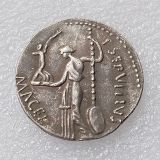 RM(42) Roman AncientJulius Caesar,d.44 BC Silver Plated Copy Coins