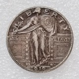 US 1919 S Standing Liberty Quarter Dollar Silver Plated Copy Coin