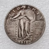 US 1918 P/D/S Standing Liberty Quarter Dollar Silver Plated Copy Coin
