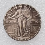 US 1926 D/S Standing Liberty Quarter Dollar Silver Plated Copy Coin