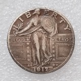 US 1917D Standing Liberty Quarter Dollar Silver Plated Copy Coin