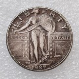 US 1927 D/S Standing Liberty Quarter Dollar Silver Plated Copy Coin