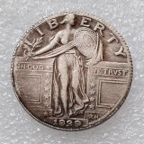 US 1929 D/S Standing Liberty Quarter Dollar Silver Plated Copy Coin