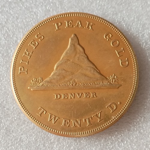 USA 20 Dollars 1860 Gold Plated/Color Copy Coin 38.1mm
