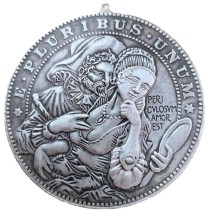 Mechanical Coin Skeletonl Wear a Girl's Mask Amazing Art Handmade Collectible Mechanical Coin Skeletonl Wear a Girl's Mask Amazing Art Handmade Collectible