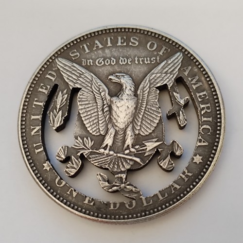Copy USA Cut Coin One Dollar Amazing Art Hollow Out  Metal Craft Collectible 291