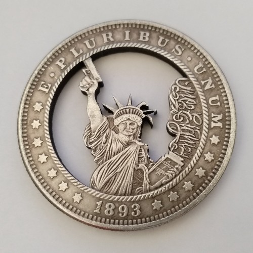 Copy USA Cut Coin One Dollar Amazing Art Hollow Out  Metal Craft Collectible 260
