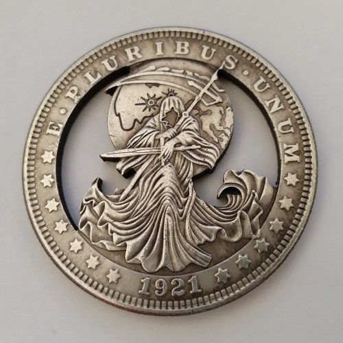 Copy USA Cut Coin One Dollar Amazing Art Hollow Out  Metal Craft Collectible 278