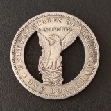 Copy USA Cut Coin One Dollar Amazing Art Hollow Out  Metal Craft Collectible 214