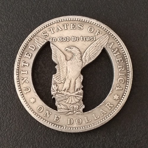 Copy USA Cut Coin One Dollar Amazing Art Hollow Out  Metal Craft Collectible 214