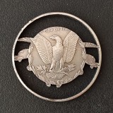 USA Cut Coin One Dollar Amazing Art Hollow Out  Metal Craft Collectible 323
