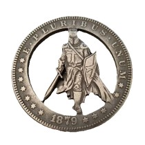 Copy USA Cut Coin One Dollar Amazing Art Hollow Out  Metal Craft Collectible 86
