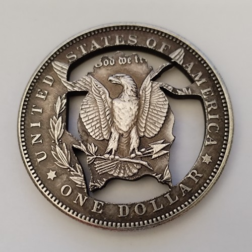 USA Cut Coin One Dollar Amazing Art Hollow Out  Metal Craft Collectible 280