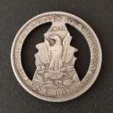 USA Cut Coin One Dollar Amazing Art Hollow Out  Metal Craft Collectible 295