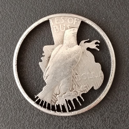 Copy USA Cut Coin 1922 Peace One Dollar Amazing Art Hollow Out  Metal Craft Collectible
