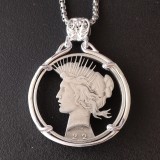 Copy USA Cut Coin 1922 Peace One Dollar Amazing Art Hollow Out  Metal Craft Collectible