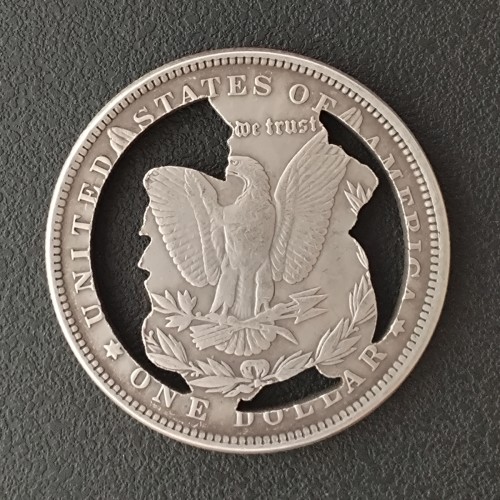 USA Cut Coin 1878 Morgan Hobo Dollar Amazing Art Hollow Out  Metal Craft Collectible