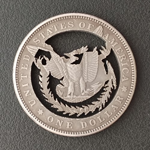 USA Cut Coin One Dollar Amazing Art Hollow Out  Metal Craft Collectible 88