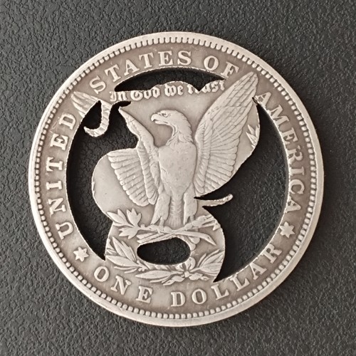 USA Cut Coin One Dollar Amazing Art Hollow Out  Metal Craft Collectible 82