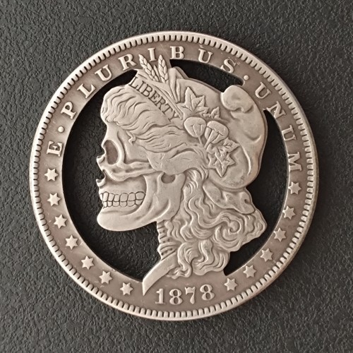 USA Cut Coin 1878 Morgan Hobo Dollar Amazing Art Hollow Out  Metal Craft Collectible