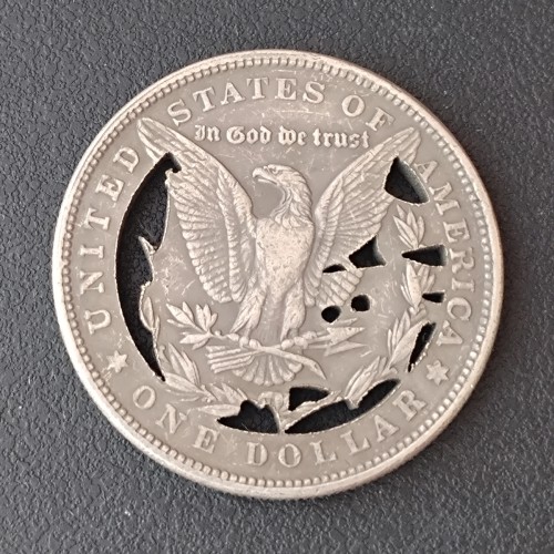 USA Cut Coin One Dollar Amazing Art Hollow Out  Metal Craft Collectible 16