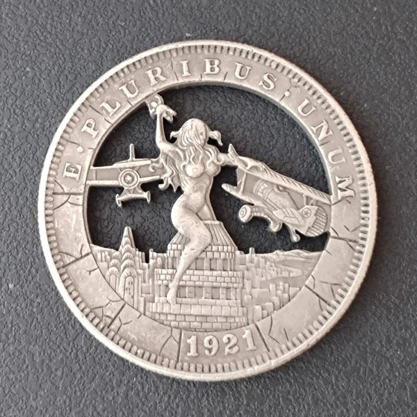 USA Cut Coin One Dollar Amazing Art Hollow Out  Metal Craft Collectible 11