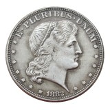 USA 90% Silver 1838-1882  Different Head Half Dollar Patterns Silver Plated Copy Coin
