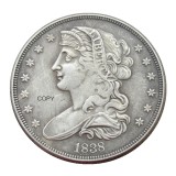 USA 90% Silver 1838-1882  Different Head Half Dollar Patterns Silver Plated Copy Coin