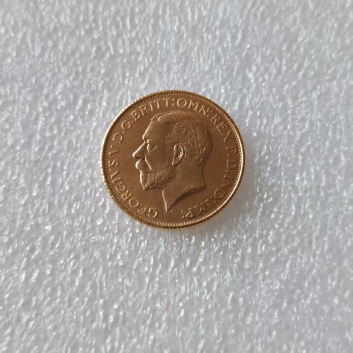 Copy United Kingdom 1911 0.5 Sovereign Diameter 19mm Gold Plated Copy Coins